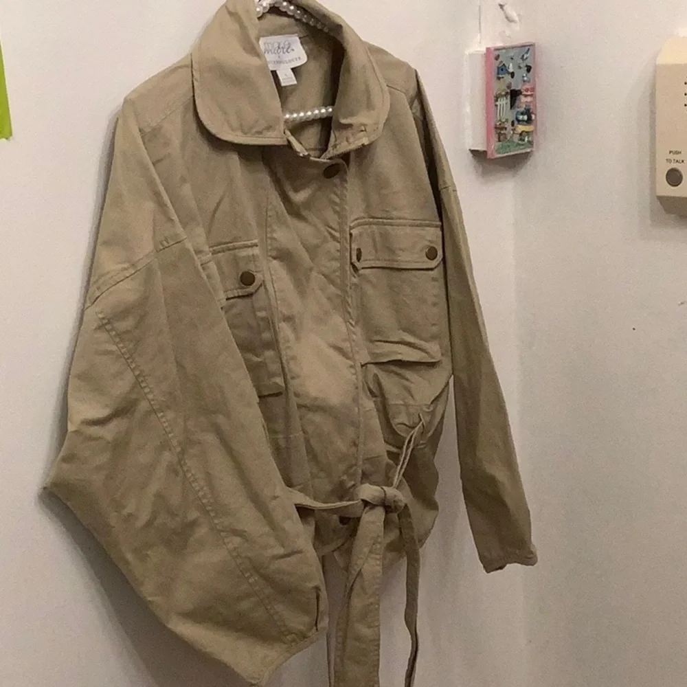 Anthropologie Mare Mare Utility Jacket Size Large Boho Crop Camel Color - Picture 5 of 7